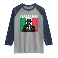 Italiano Italian Mafia Sicilian Gangster Italy Flag Raglan Shirt - Wonder Print Shop