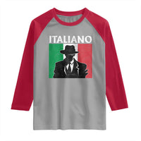 Italiano Italian Mafia Sicilian Gangster Italy Flag Raglan Shirt - Wonder Print Shop