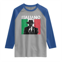 Italiano Italian Mafia Sicilian Gangster Italy Flag Raglan Shirt - Wonder Print Shop