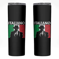 Italiano Italian Mafia Sicilian Gangster Italy Flag Skinny Tumbler - Wonder Print Shop