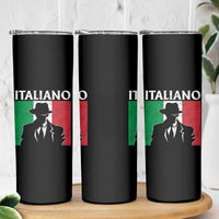 Italiano Italian Mafia Sicilian Gangster Italy Flag Skinny Tumbler - Wonder Print Shop
