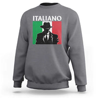 Italiano Italian Mafia Sicilian Gangster Italy Flag Sweatshirt - Wonder Print Shop
