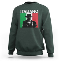 Italiano Italian Mafia Sicilian Gangster Italy Flag Sweatshirt - Wonder Print Shop