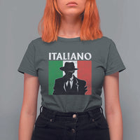 Italiano Italian Mafia Sicilian Gangster Italy Flag T Shirt For Women - Wonder Print Shop
