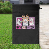 Halloween Teacher Garden Flag Read More Boooooks Cute Ghost Reading Books - Wonder Print Shop