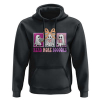 Halloween Teacher Hoodie Read More Boooooks Cute Ghost Reading Books - Wonder Print Shop