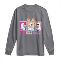 Halloween Teacher Long Sleeve Shirt Read More Boooooks Cute Ghost Reading Books - Wonder Print Shop