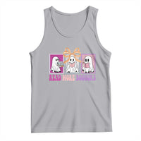 Halloween Teacher Tank Top Read More Boooooks Cute Ghost Reading Books - Wonder Print Shop