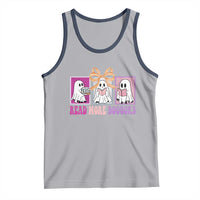 Halloween Teacher Tank Top Read More Boooooks Cute Ghost Reading Books - Wonder Print Shop