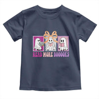 Halloween Teacher Toddler T Shirt Read More Boooooks Cute Ghost Reading Books - Wonder Print Shop