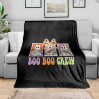 Halloween Nurse Throw Blanket Boo Boo Crew Cute Spooky Ghost - Wonder Print Shop