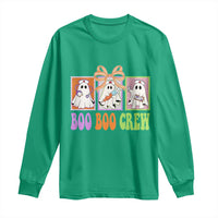 Halloween Nurse Long Sleeve Shirt Boo Boo Crew Cute Spooky Ghost - Wonder Print Shop