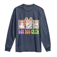 Halloween Nurse Long Sleeve Shirt Boo Boo Crew Cute Spooky Ghost - Wonder Print Shop