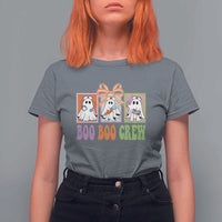 Halloween Nurse T Shirt For Women Boo Boo Crew Cute Spooky Ghost - Wonder Print Shop