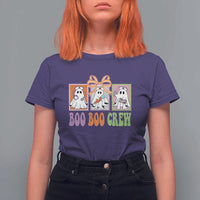 Halloween Nurse T Shirt For Women Boo Boo Crew Cute Spooky Ghost - Wonder Print Shop