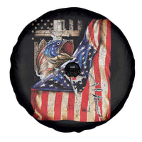Fisherman Christian Fishing Vintage American Flag Spare Tire Cover - Wonder Print Shop