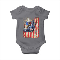 Fisherman Christian Fishing Vintage American Flag Baby Onesie - Wonder Print Shop