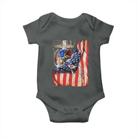 Fisherman Christian Fishing Vintage American Flag Baby Onesie - Wonder Print Shop