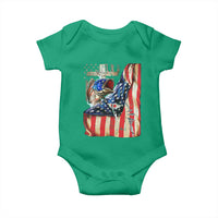 Fisherman Christian Fishing Vintage American Flag Baby Onesie - Wonder Print Shop