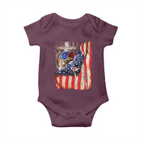 Fisherman Christian Fishing Vintage American Flag Baby Onesie - Wonder Print Shop