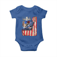 Fisherman Christian Fishing Vintage American Flag Baby Onesie - Wonder Print Shop