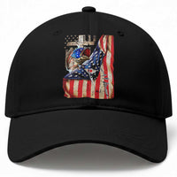 Fisherman Christian Fishing Vintage American Flag Baseball Cap