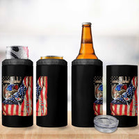 Fisherman Christian Fishing Vintage American Flag 4 in 1 Can Cooler Tumbler - Wonder Print Shop
