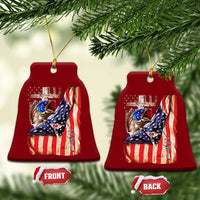 Fisherman Christian Fishing Vintage American Flag Ceramic Ornament - Wonder Print Shop