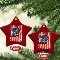 Fisherman Christian Fishing Vintage American Flag Ceramic Ornament - Wonder Print Shop