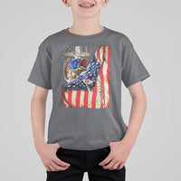 Fisherman Christian Fishing Vintage American Flag T Shirt For Kid - Wonder Print Shop