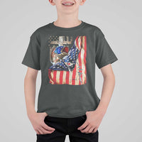 Fisherman Christian Fishing Vintage American Flag T Shirt For Kid - Wonder Print Shop