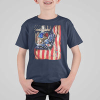 Fisherman Christian Fishing Vintage American Flag T Shirt For Kid - Wonder Print Shop