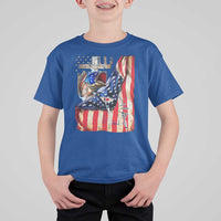Fisherman Christian Fishing Vintage American Flag T Shirt For Kid - Wonder Print Shop