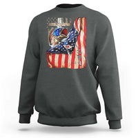 Fisherman Christian Fishing Vintage American Flag Sweatshirt - Wonder Print Shop