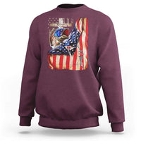 Fisherman Christian Fishing Vintage American Flag Sweatshirt - Wonder Print Shop