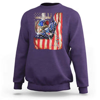 Fisherman Christian Fishing Vintage American Flag Sweatshirt - Wonder Print Shop