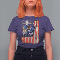 Fisherman Christian Fishing Vintage American Flag T Shirt For Women - Wonder Print Shop