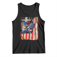 Fisherman Christian Fishing Vintage American Flag Tank Top - Wonder Print Shop