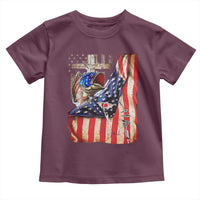 Fisherman Christian Fishing Vintage American Flag Toddler T Shirt - Wonder Print Shop