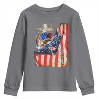 Fisherman Christian Fishing Vintage American Flag Youth Sweatshirt - Wonder Print Shop