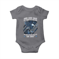 US Military Navy Sailor Baby Onesie And God Said Let There Be Sailors The Devil Groaned And Said - Wonder Print Shop