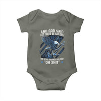 US Military Navy Sailor Baby Onesie And God Said Let There Be Sailors The Devil Groaned And Said - Wonder Print Shop