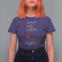 Ain't No Party Like A Diddy Party T Shirt For Women Vintage Striped - Wonder Print Shop