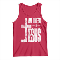 All I Need Is Jesus Tank Top Christian Believer Faith God Religious - Wonder Print Shop