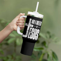 All I Need Is Jesus Tumbler With Handle Christian Believer Faith God Religious - Wonder Print Shop