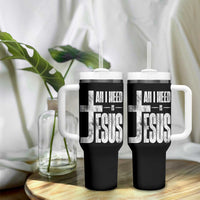 All I Need Is Jesus Tumbler With Handle Christian Believer Faith God Religious - Wonder Print Shop