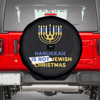 Funny Hanukkah Is Not Jewish Christmas Spare Tire Cover Chanukah Menorah - Wonder Print Shop