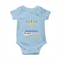 Funny Hanukkah Is Not Jewish Christmas Baby Onesie Chanukah Menorah - Wonder Print Shop