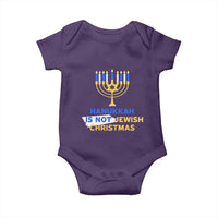 Funny Hanukkah Is Not Jewish Christmas Baby Onesie Chanukah Menorah - Wonder Print Shop