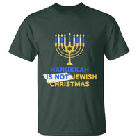 Funny Hanukkah Is Not Jewish Christmas T Shirt Chanukah Menorah - Wonder Print Shop